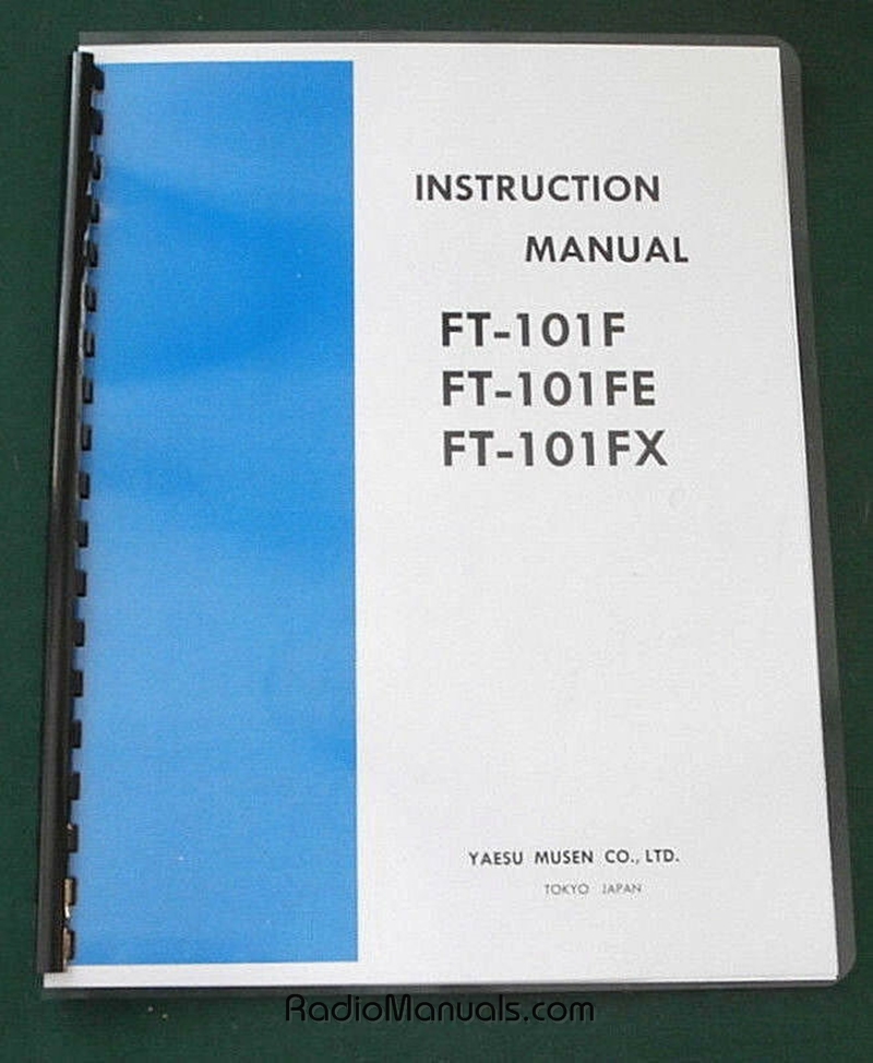 Yaesu FT-101F/FE/FX Instruction Manual - Click Image to Close